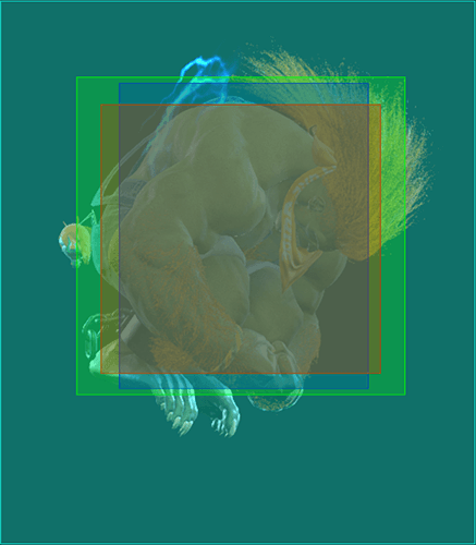 Direction + P (during SA2) Hitbox